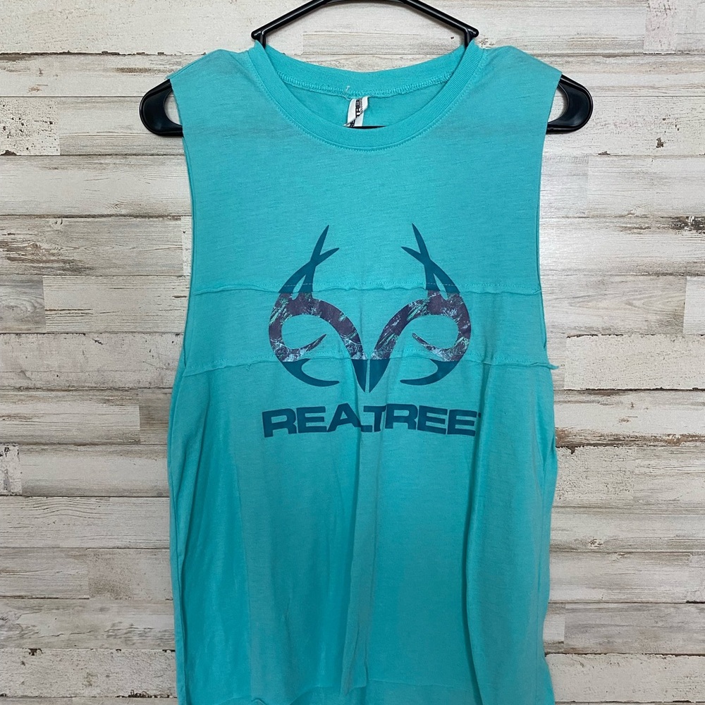 Realtree Teal Sleeveless Tank Top